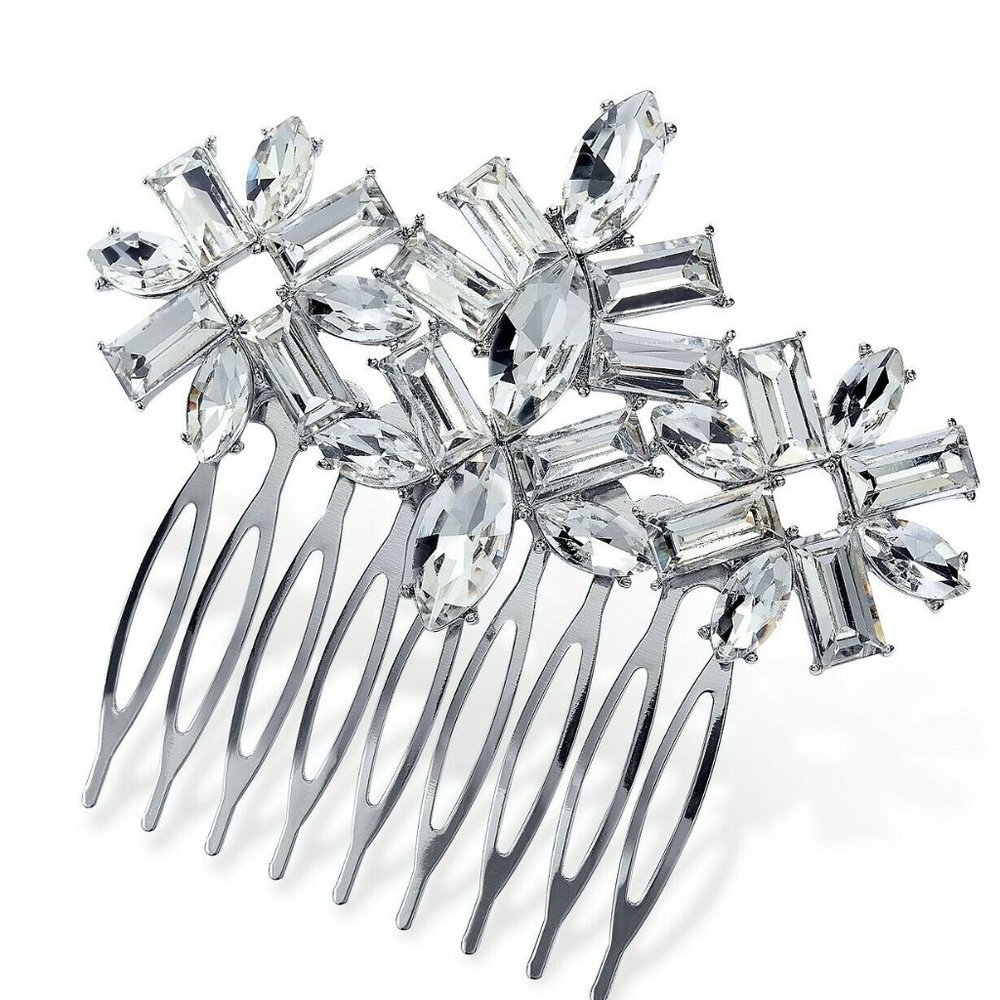 I.N.C. Silver-Tone Crystal‎ Hair Comb